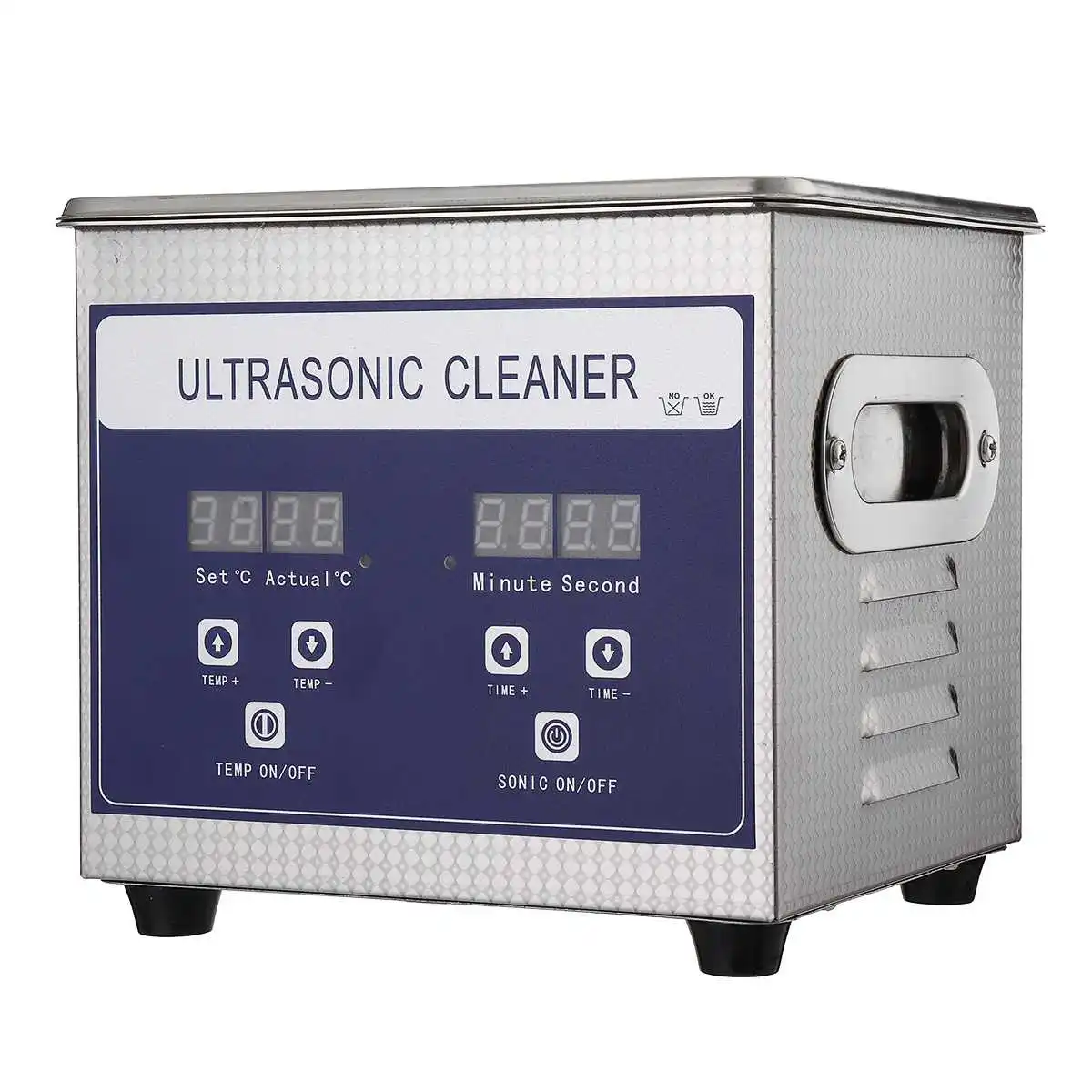 

Stainless Steel Digital Ultrasonic Cleaner 1.3L 60W Home Ultrasonic Heater Timer Tank Machine Appliance Commercial Industrial