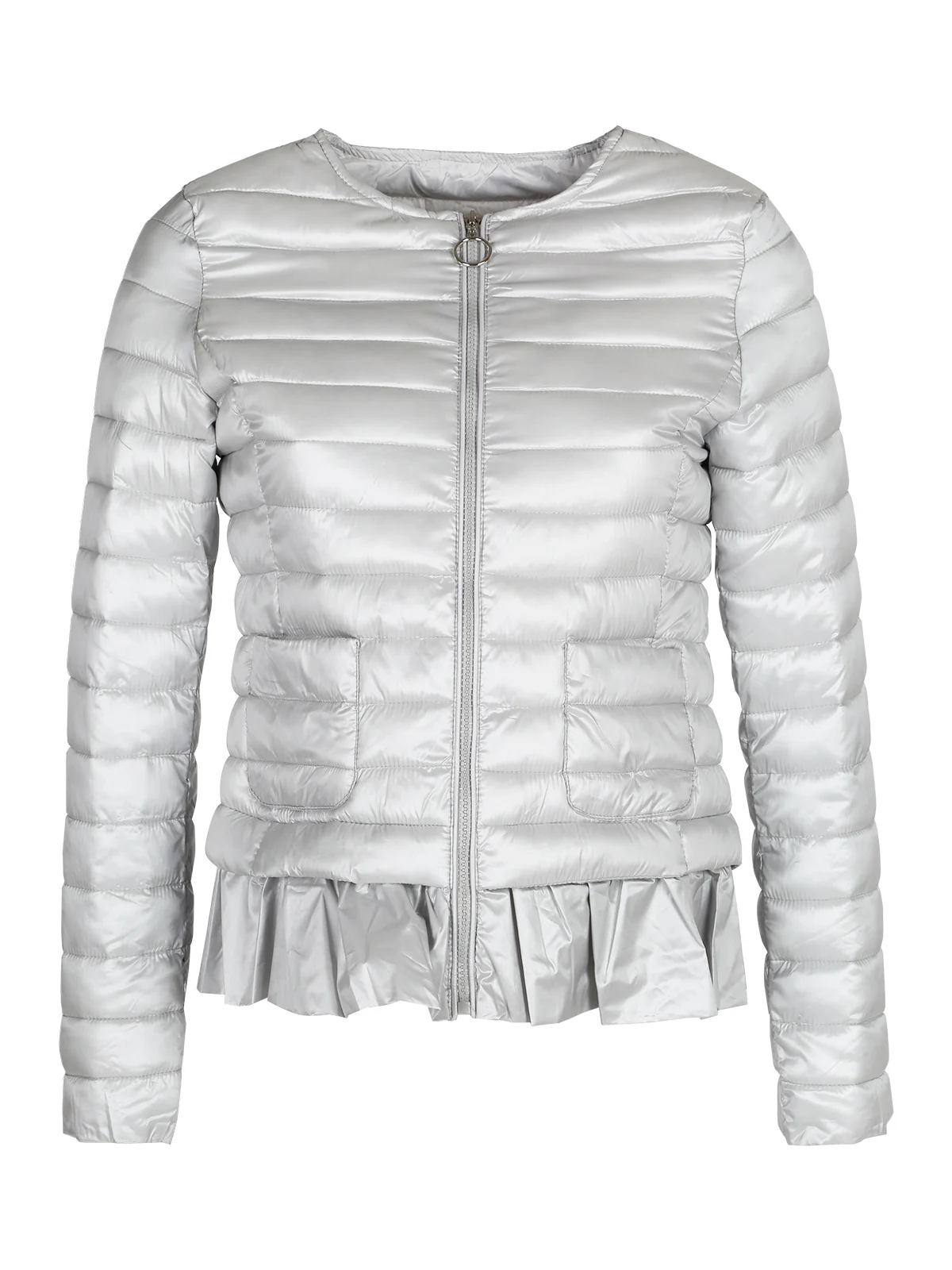 Bouton O Manches Rembourré Dentelle Chaud Manteau À cou Longues Long aqwXTZgq