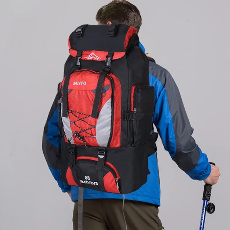 

80L Large Outdoor Waterproof Backpack Camping Bag Hike Backpacks Mountaineering Travel Sports Bag Climbing Rucksack Mochila Bag