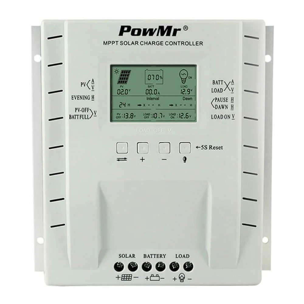 

Powmr Mppt Charge Controller 40 Amp,Solar Panel Charge Controller 24V 1040W 12V 520W Weatherproof Solar Charge For Agm Flooded