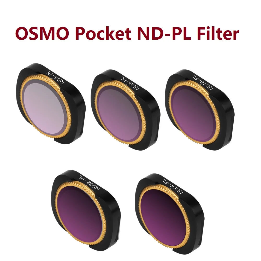 

Adjustable ND4PL ND8PL ND16PL ND32PL ND64PL ND-PL Filter set Lens Filter for DJI OSMO POCKET Gimbal Camera