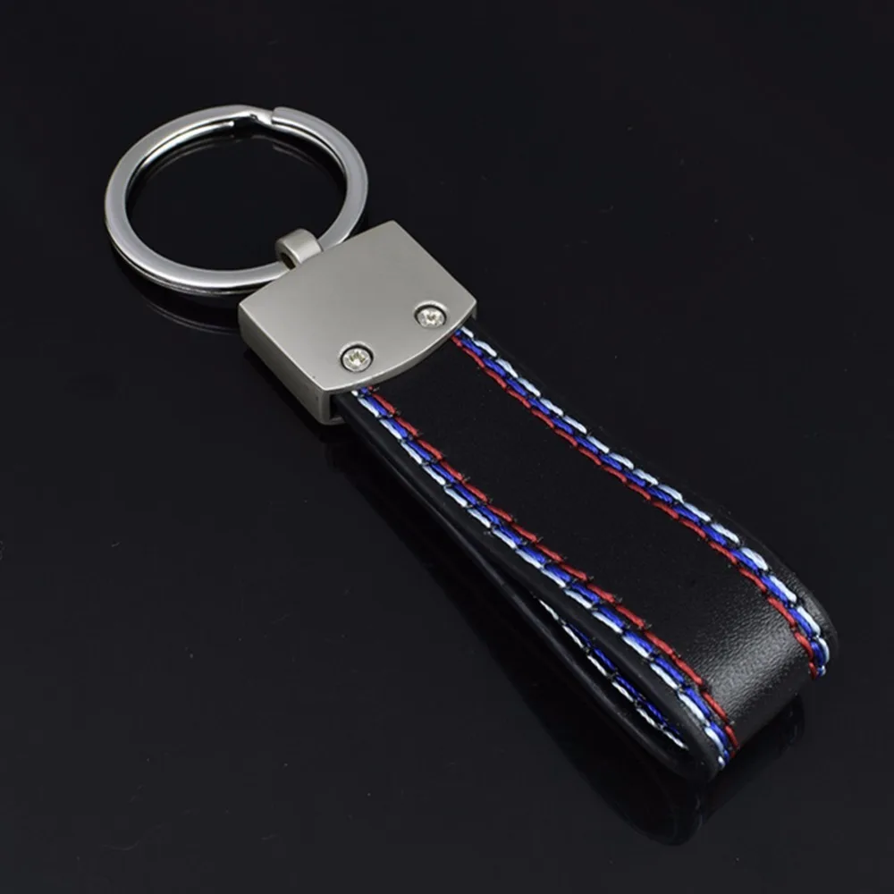 Dropshipping Fashoin Metal+Leather Car Keychain Key Chain Key Ring