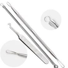 3 шт. из нержавеющей стали для удаления черных точек лица от акне и пятен прыщей Новое поступление экстрактор инструмент Комедон набор