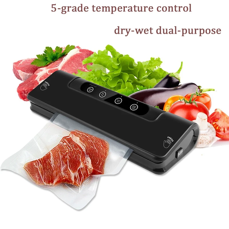 Household Vacuum Packer Food Vacuum Sealer Multi-Function Automatic Vacuum Sealing Packing Machine Free 15Pc Bags Us Plug