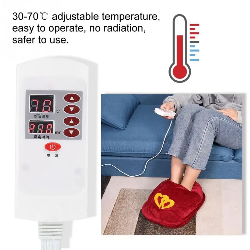 

Germanite Electric Foot Warmer Detachable Washable Thermal Foot Warmer For Office&Room Red 220V