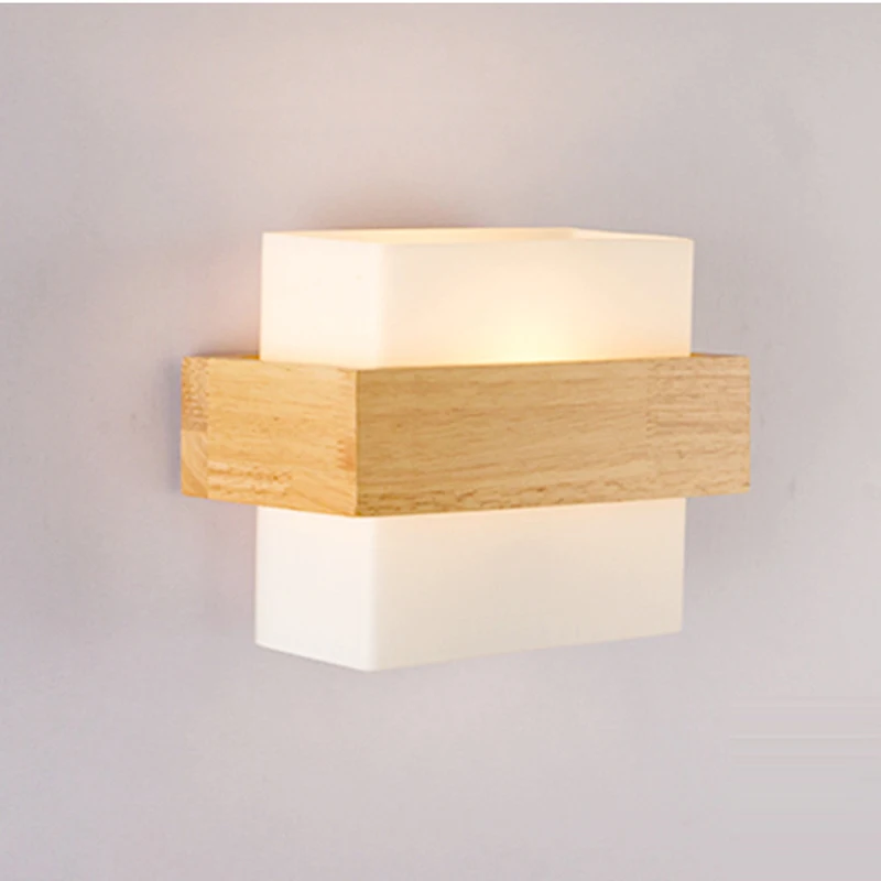 

Nordic Sconce Wall Lights for Bedroom Lamp Nordic Bedside Wall Lamp E27 Sconce Wall Lights Glass Wood Arandela Lampara Pared