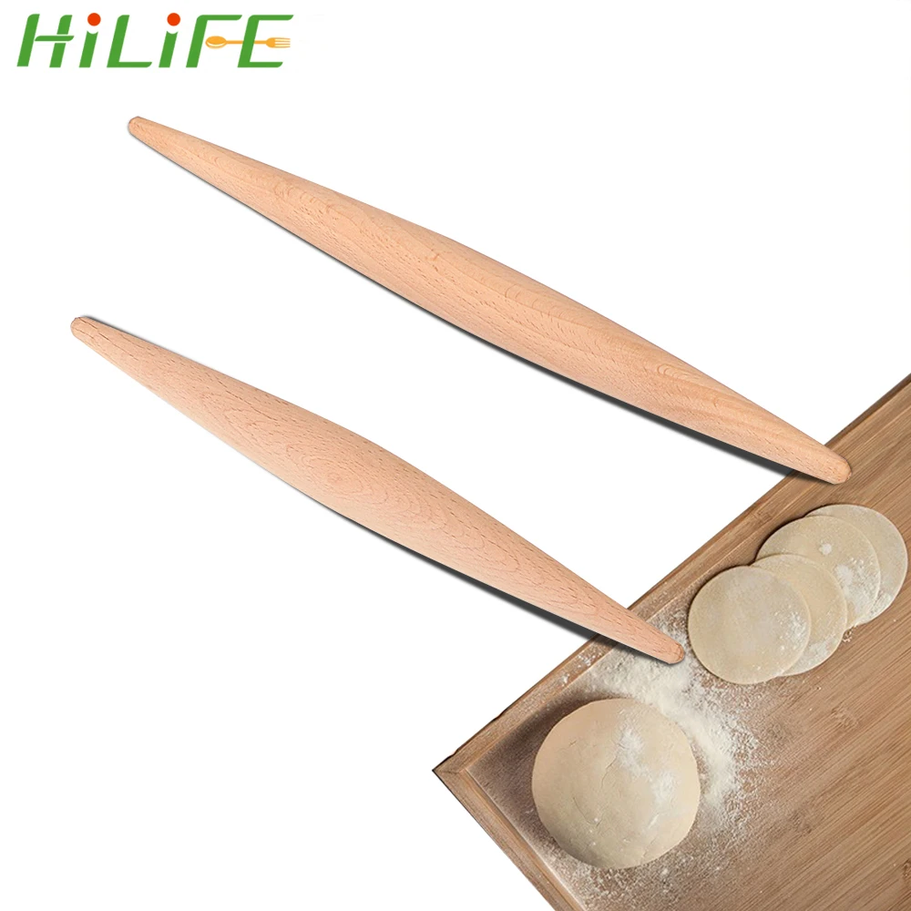 

HILIFE Non-Stick Rolling Pin 23 cm /28 cm Fondant Cake Dough Roller Wood Double Tip Cooking Tool Pasta Dumpling Skin Maker