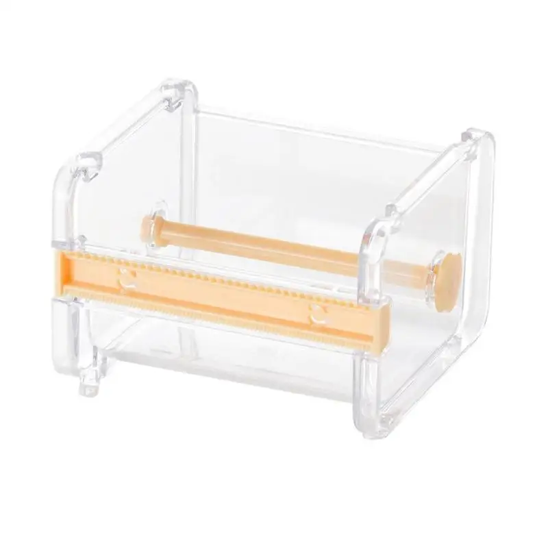 

Portable Transparent Adhesive Tape Dispenser Cutter Desk Washi Tape Holder Storage Box Organizer Office School Stationery Supply