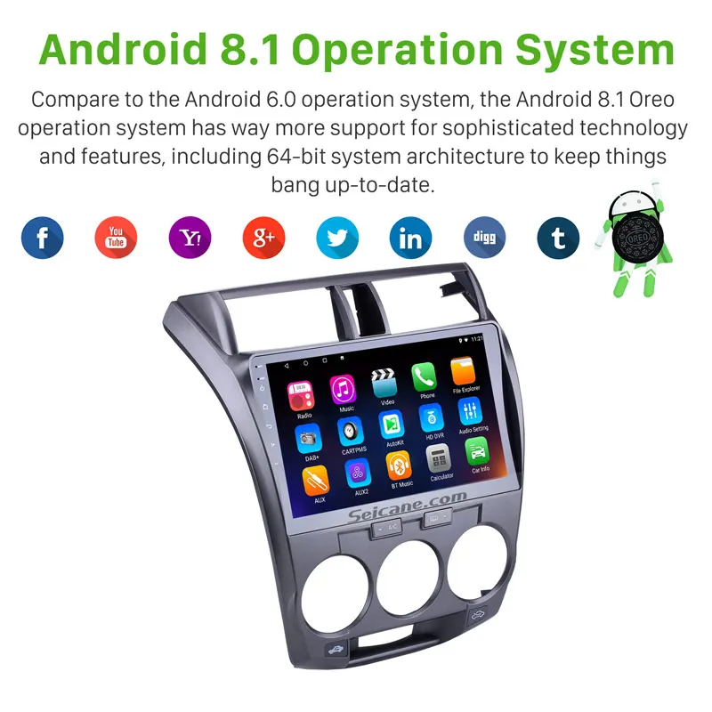 Excellent Seicane Android 8.1/7.1 2DIN 10.1" Car Radio with Bluetooth GPS Navigation FM WIFI for 2011-2016 Honda CITY support OBD2 TPMS 1 Excellent Seicane Android 8.1/7.1 2DIN 10.1" Car Radio with Bluetooth GPS Navigation FM WIFI for 2011-2016 Honda CITY support OBD2 TPMS 1