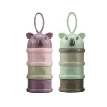 Большая емкость портативная сменная коробка для сухого молока ребенок мультфильм сторона открытый 3 слоя коробка для сухого молока снэк-кейс