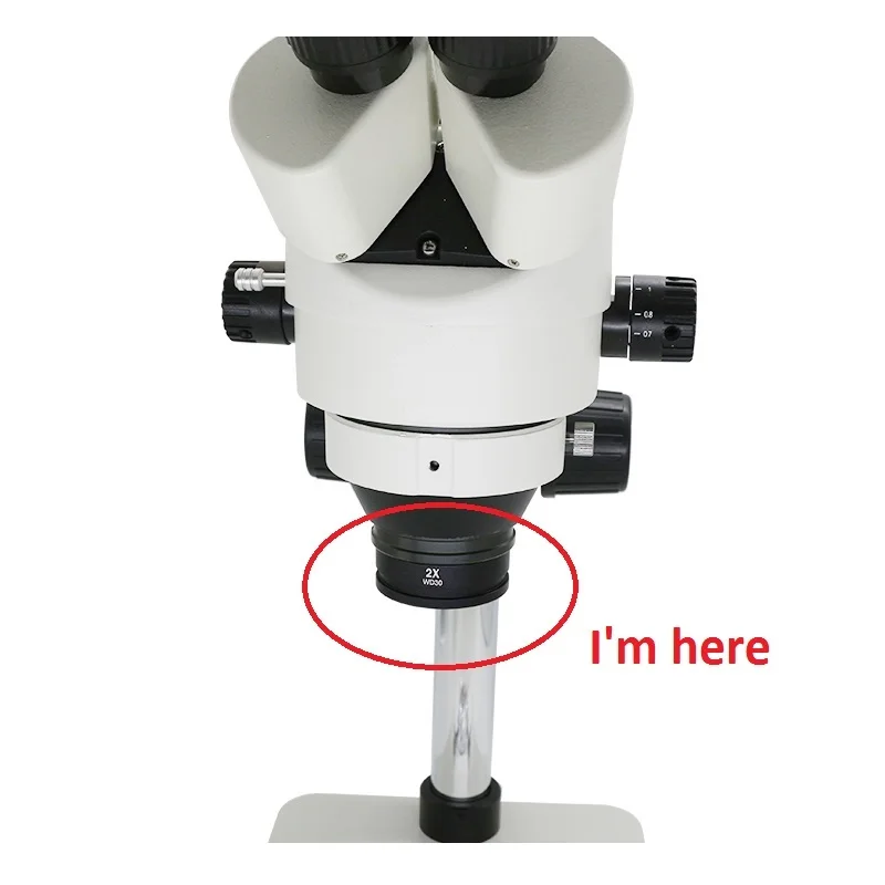 2X Barlow Auxiliary Objective Lens Optical Glass Lens for Stereo Microscope with Working Distance 30mm Mounting Thread M48x0.75