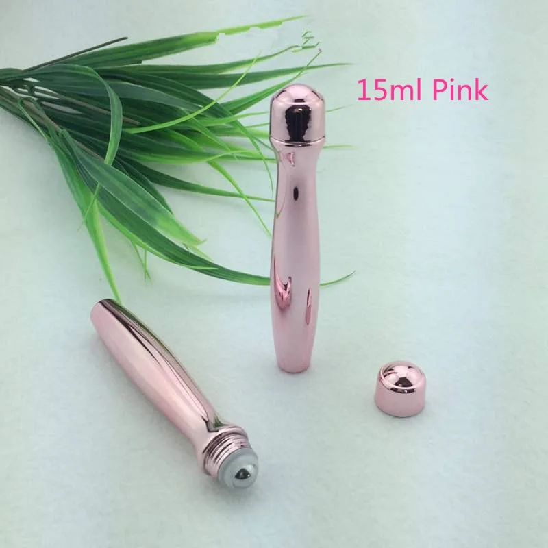 

15ML Roll On Bottle Eye Essence Roller Bottle Cosmetic Packaging Perfume Rollon Steel Bead UV Coating Plastic Bottle 20pcs/lot