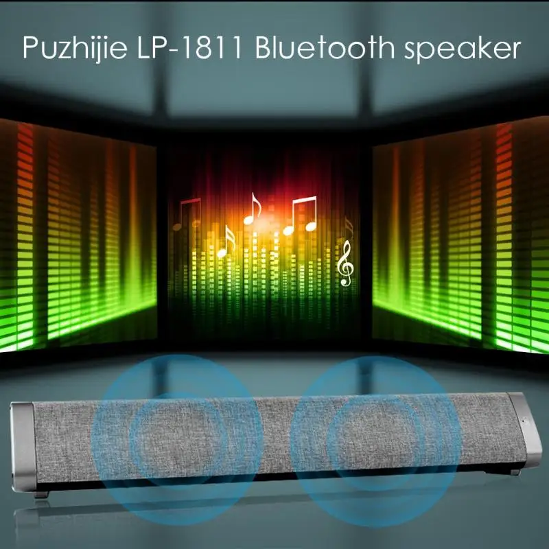 

Bluetooth 5.0 Speaker Strip Subwoofer Column Loudspeaker Music Soundbar Portable Stereo Sound Bar Remote Control