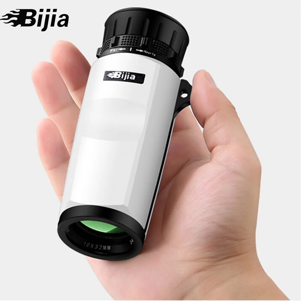 BIJIA 10x32 HD ناظور أحادي العين للرؤية الليلية سقف BAK4 بريزم أحادي 378FT/1000YDS الصيد تلسكوب لمشاهدة الطيور تسلق الجبال BIJIA 10x32 HD ناظور أحادي العين للرؤية الليلية سقف BAK4 بريزم أحادي 378FT/1000YDS الصيد تلسكوب لمشاهدة الطيور تسلق الجبال