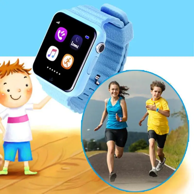 

New Waterproof Smart Watch Phone Children Security Anti Lost GPS Tracker V7K 1.54'' Screen Camera Kid SOS Emergency Smart Clock