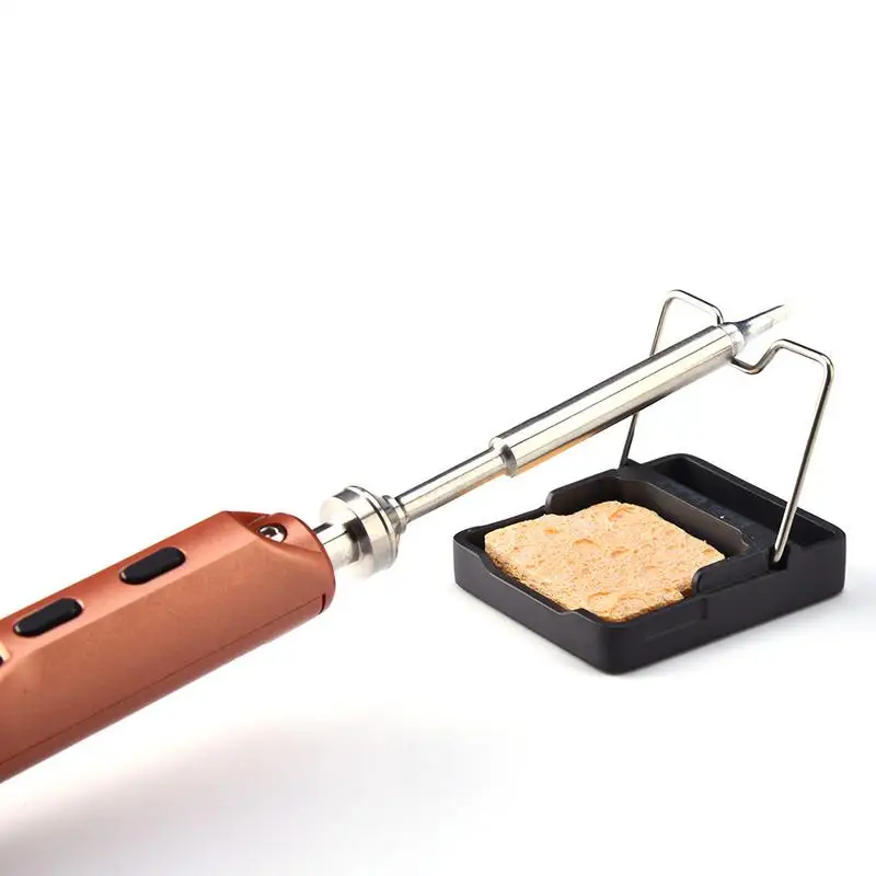 

MINI T-stand Electric Soldering Iron Stand Holder Small And Simple Soldering Iron Frame With Solder Sponge Metal Support Station