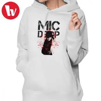 

Mic Drop Hoodie - MIC DROP Hoodies Sexy Red Hoodies Women XL Long Sleeve Cotton Street wear Graphic Pullover Hoodie