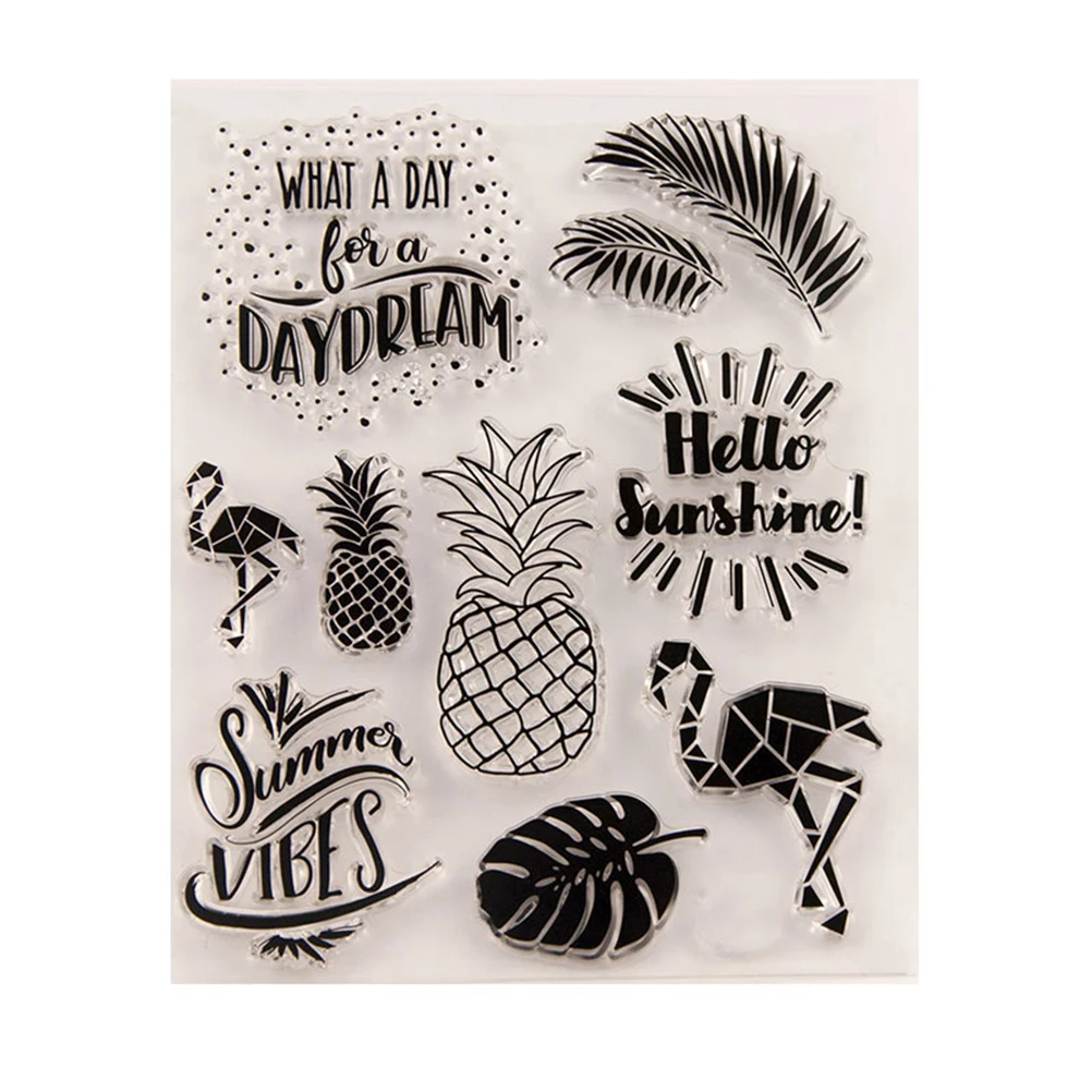 

1pc Clear Stamp Flamingo Scrapbooking Seals Cling Transparent Stamps for DIY Decoration Card Craft Diary Photo Album Scrapbooks