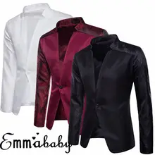 Модный мужской костюм пальто Топы деловой официальный приталенный Блейзер на одной пуговице Повседневная Куртка пиджаки