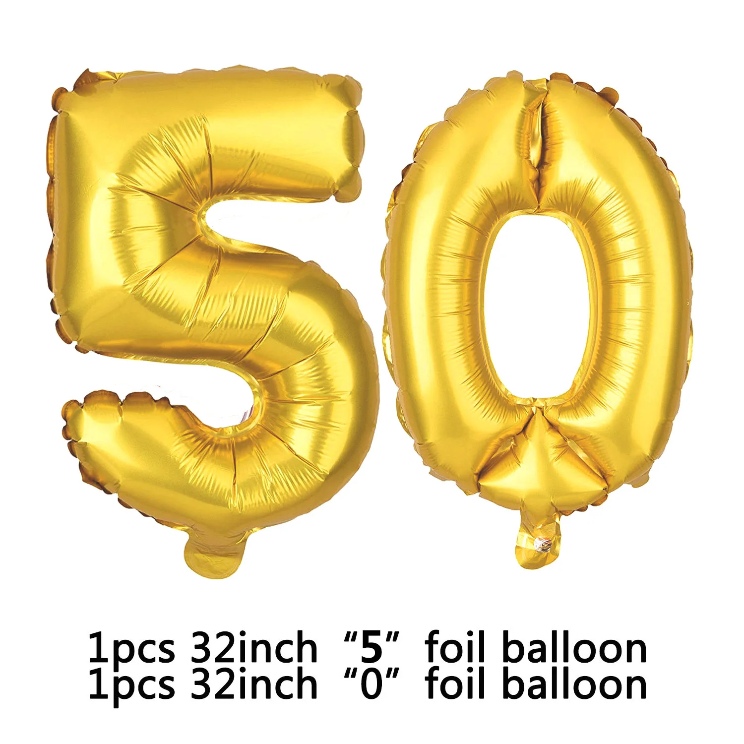Amawil 50th День Рождения украшения для взрослых с днем рождения баннер номер фольги Воздушные шары 50th лет вечерние украшения 7D