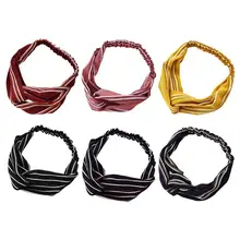 6 шт. ободки Бабочка декоративная Ретро винтажная полоса аксессуары для волос головной убор-лента для волос для женщин девушек