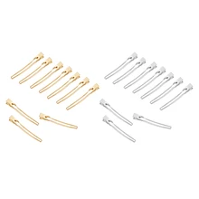 Лот 20 шт секционные инструменты для волос салон Pin загнутые защелки зажимы алюминий-серебро/золото