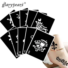 10 шт./компл. для нанесения хны и тату трафарет со снеговиками, рисование пастой для боди-арта тату трафарет пикантный товар Водонепроницаемый HN#10