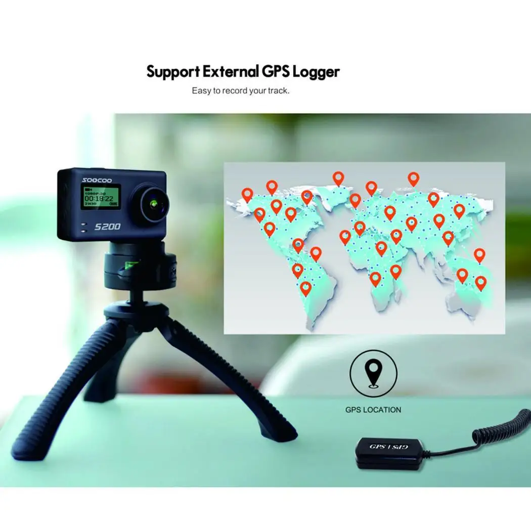 SOOCOO S200 Спортивная Экшн камера Ultra HD 4K 20MP NTK96660 Chip Cam сенсор WiFi Gryo Голосовое