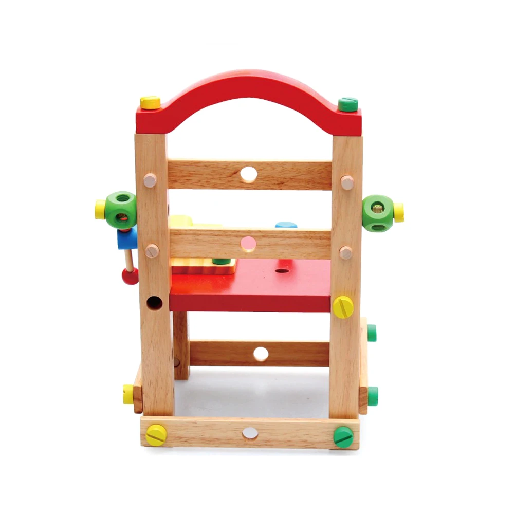 1pcs Creative DIY Dismounting Chair Combination Toy Colorful Wooden Arts & Crafts DIY Toys Gift For Baby Kids 1pcs Creative DIY Dismounting Chair Combination Toy Colorful Wooden Arts & Crafts DIY Toys Gift For Baby Kids