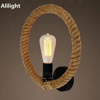 

Retro Loft Style Rope Edison Sconce Vintage Wall Lamp Antique Industrial Wall Lights for Home Indoor Lighting Arandela Fixtures