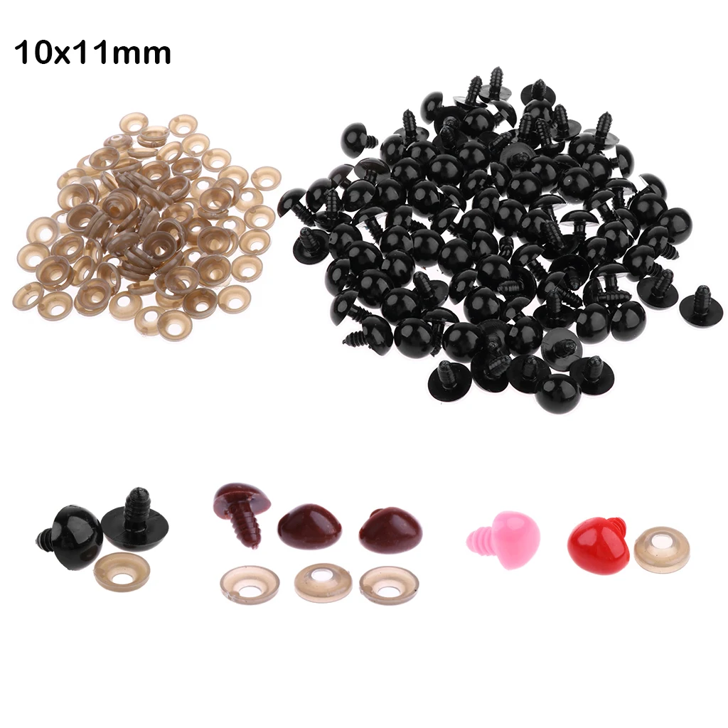 

100pcs Acrylic Triangle Noses For Dolls Toys Spout For Bear Toy DIY Craft Making Stuffed Animal Safety Nose Accessories