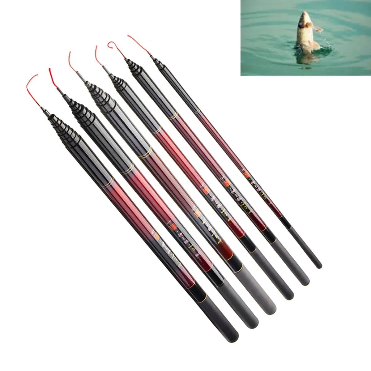 

2.7M-7.2M Telescopic Fishing Rod High Carbon Fishing Rod Portable Ultralight Pole Stream Rod Carp Fishing