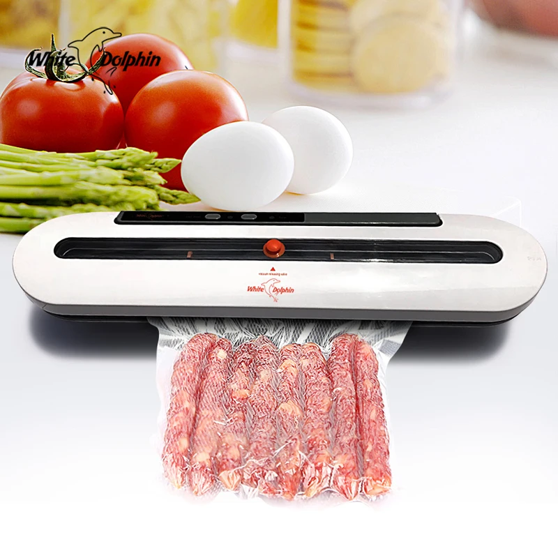  White Dolphin Vacuum Packaging Machine With 4 Rolls Food Saver Bags 12 15 20 25 x 500CM Kitchen Vac - 32970051791
