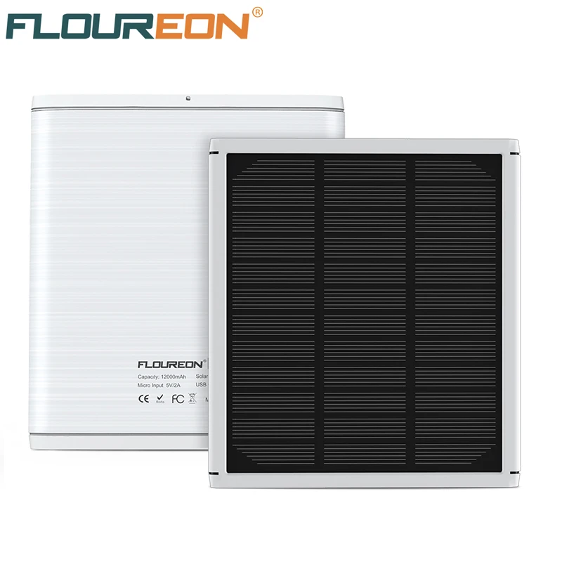 

12000mAh Solar Power Bank Portable External Battery Dual USB Solar Powerbank Charger for iPhone X Samsung Xiaomi Tablet Outdoor