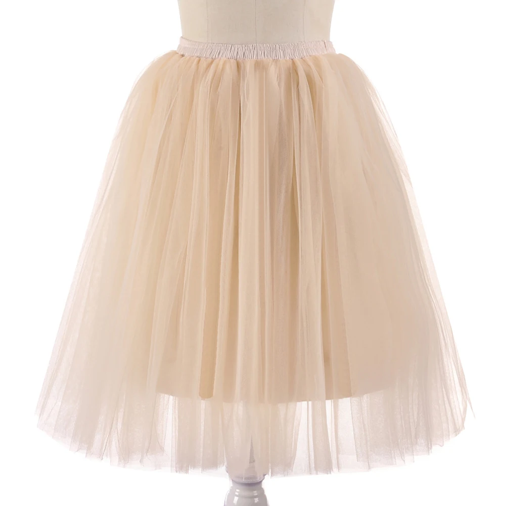 Princess Tutu Skirt Women Tulle Half Slips Wedding Party Petticoat