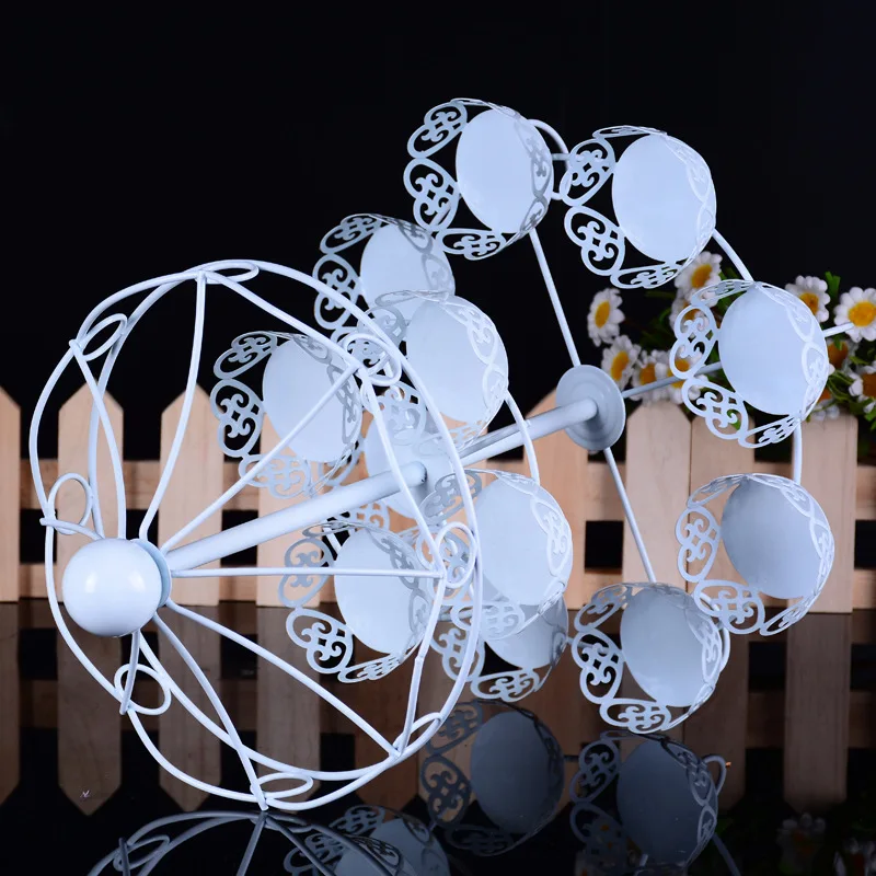 Delfenfen Two Layers Carousel 12Cups White Cake Stands for Wedding Birthday Party Suppliers Cake Sh