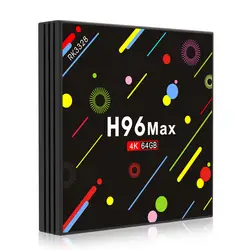 LEORY H96 H2 MAX RK3328 4 GB 64 GB Встроенная память 2,4 г/5G WI-FI Bluetooth 4,0 USB3.0 Android 7,1 ТВ коробка с время Дисплей H.265