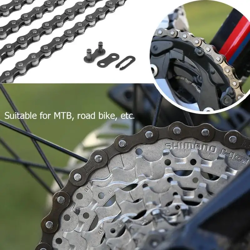 Bicycle Chain 102 Links Single Speed MTB Bike Steel Chain for Fixed