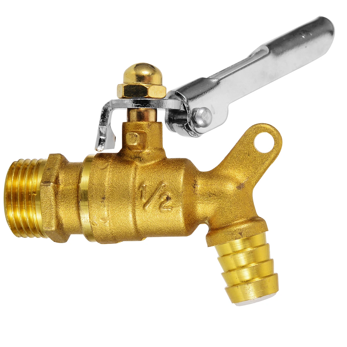 

Outdoor Brass Faucet 1/2" Thread Brass Water Tap Lockable Garden Faucet Home Tool