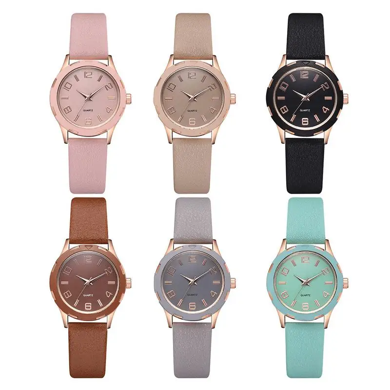 

PU Strap Quartz Watch For Women Fashion Elegant Simple Not Waterproof Pin Buckle Alloy Quartz Watch Office Leisure Daily Newly