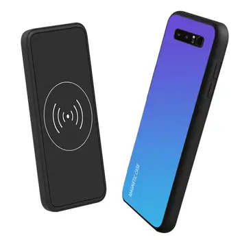 

For Samsung Note9 Magnetic Back Clip Charger Wireless Fast Charging Shockproof Protective Phone Cover Split Battery