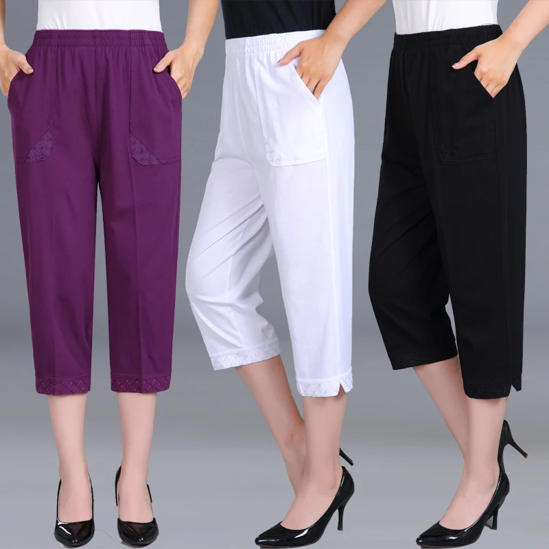 Pantalones de cintura alta para mujer, Pantalón recto hasta la pantorrilla, Color caramelo, verano, 2022 _ - AliExpress