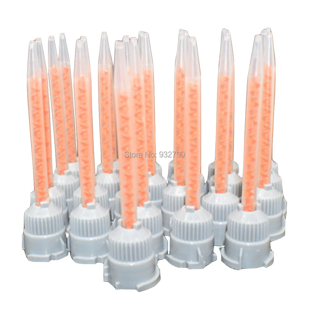 

50pcs 10:1 AB Glue Epoxy Nozzle Epoxy Adhesive Gun Mix Cartridges Manual Dual Component Adhesive Applicator Mixing Nozzles Tips