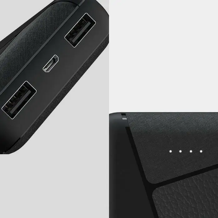 20000mAh портативный двойной USB аварийный банк питания для мобильного 5 V/2.4A белый