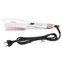 Kemei KM-8852, Женский выпрямитель для волос, 220-240 В, профессиональный уход за волосами, 15 s, быстрый нагрев, керамические инструменты для укладки, прямые волосы