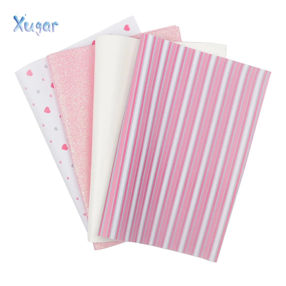 

Xugar accessories 22*30cm heart love Valentine's Day Faux Artificial Synthetic Leather Fabric,DIY Hairbow Bags Handmade Material