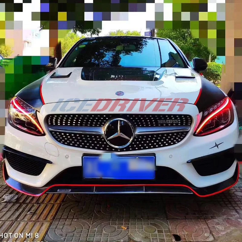 Icedriver для Mercedes Benz C class DRL RGB многоцветный светодиодный панель w205 s205 c205 a205 AMG c 63- дневные ходовые огни