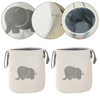 

2019 Sundries Laundry Box High Quality Cotton Box Desktop Storage Basket Washing Dirty Clothes With Handle Linen Desk Container