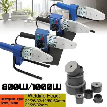

800W/1000W Plastic Tube Pipe Welder Temperature Adjustable PPR PE PP Pipe Welding Machine Heating Tool DN20-63mm DN20-63mm