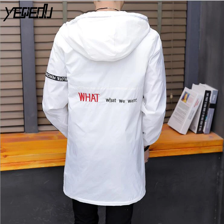 #3019 White/Black Coat Men With Hooded Preppy Style Hip Hop Jacket Streetwear Spring 2019 Thin Casual Jackets Plus Size 4XL 5XL #3019 White/Black Coat Men With Hooded Preppy Style Hip Hop Jacket Streetwear Spring 2019 Thin Casual Jackets Plus Size 4XL 5XL